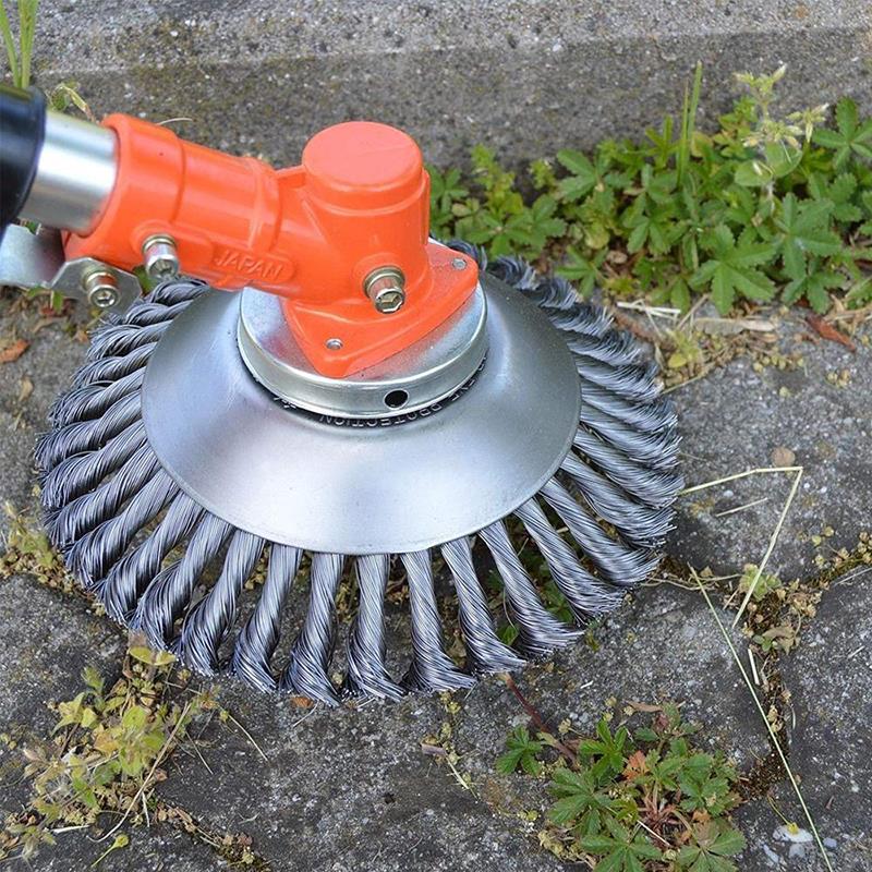 Gardening Tools For Weeds - 鋼線除草ガーデン雑草ホイールツール錆除去ツイストワイヤー鋼線草刈り機ヘッド雑草刈り機アクセサリー