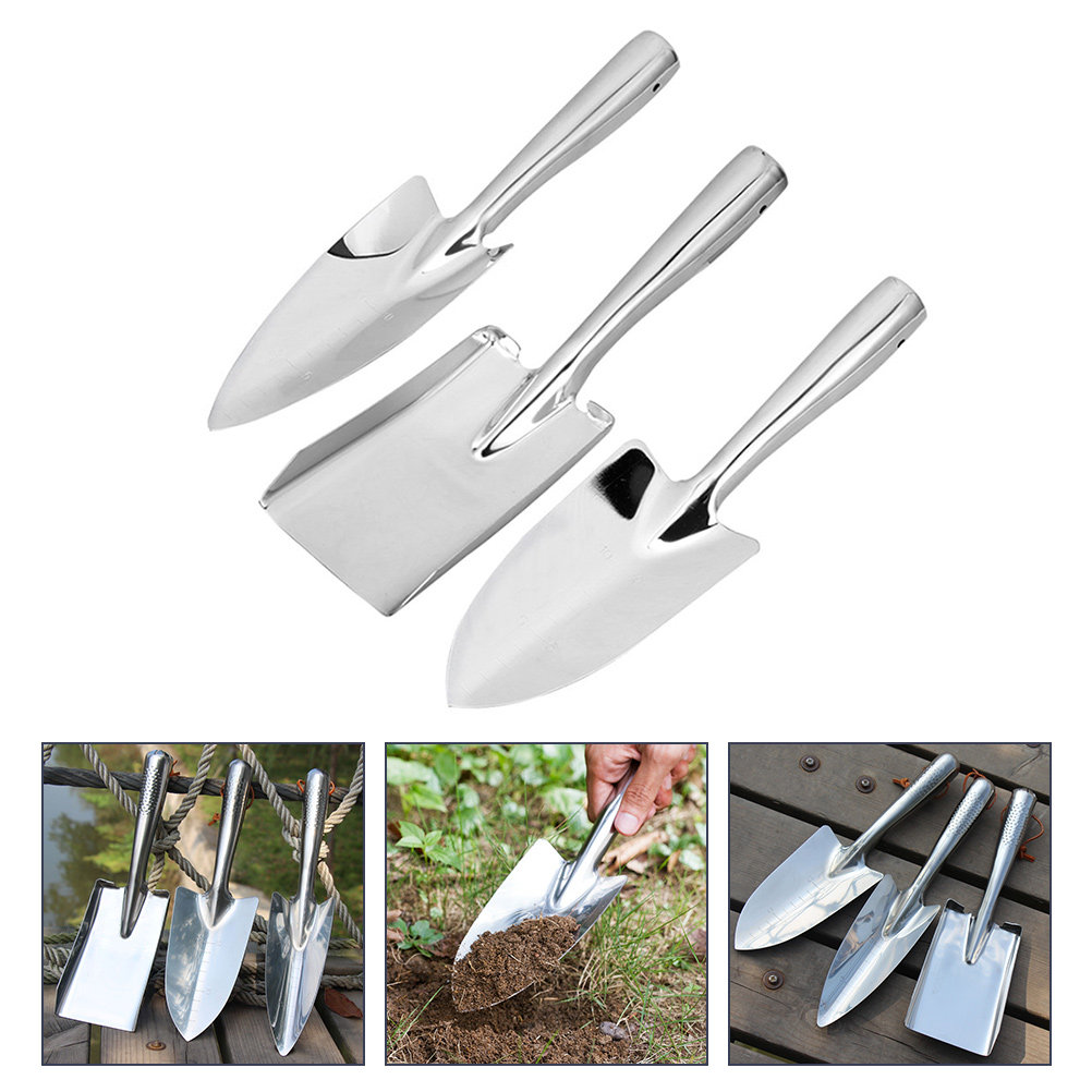 Gardening Tools For Seniors - 1セットステンレス鋼ガーデニングツールセット人間工学に基づいたハンドシャベルポータブル錆びにくい子供、高齢者、多肉植物、ビーチ用