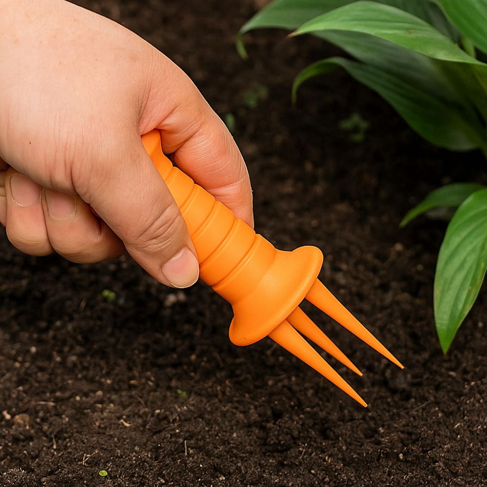 Gardening Tools For Weeds - 2個入り除草ツール 3Dプリント土壌エアレーター 人間工学に基づいたプラスチック製ハンドティラー 手動園芸用掘削フォーク 植物ケア用