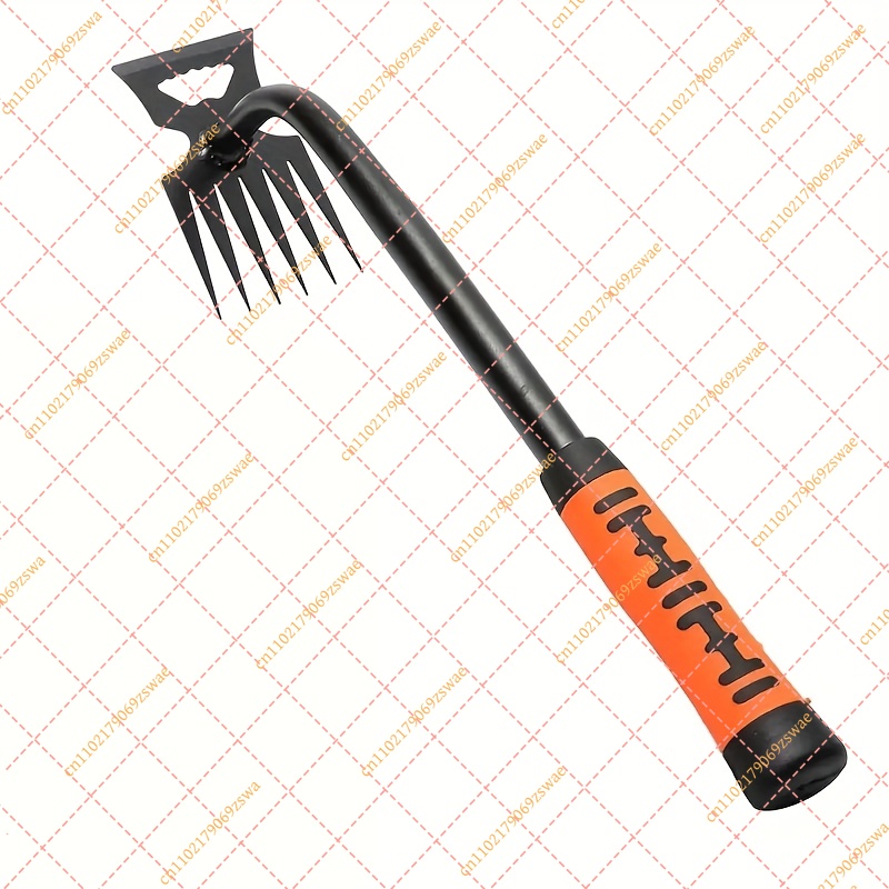 Gardening Tools For Weeds - 2 in 1 カーボンスチール製ガーデン除草レーキ 手動土壌ほぐし器と草根除去器 農具