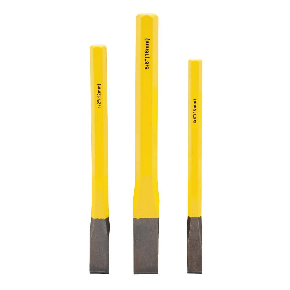 Gardening Tools Must Haves - 大工用フラットドリルチゼル、3個、鋼製、バナジウム、フラット、10mm、12mm、16mm、電動工具