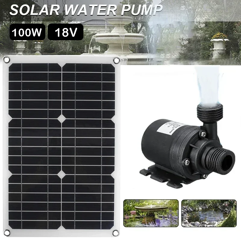 Gardening Tools Lowes - 100 ワット 800l/h ブラシレスソーラーウォーターポンプ単結晶シリコン低騒音連続作業池ポンプ庭の装飾キットツール