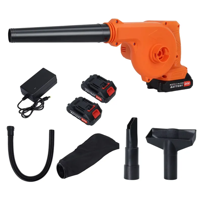Gardening Tools Lowes - コードレスDIYリーフブロワー 2in1ブロワー＆バキューム ブラシ付きフル銅モーター 580W 低騒音 ポータブルバッテリー充電器