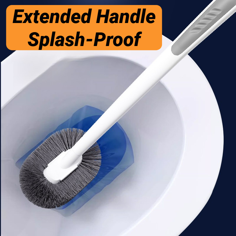 Gardening Tools Long Handle - 壁掛け式ロングハンドルPPトイレブラシ半球溝デザイン死角なし耐久性のある家庭用浴室掃除ツール