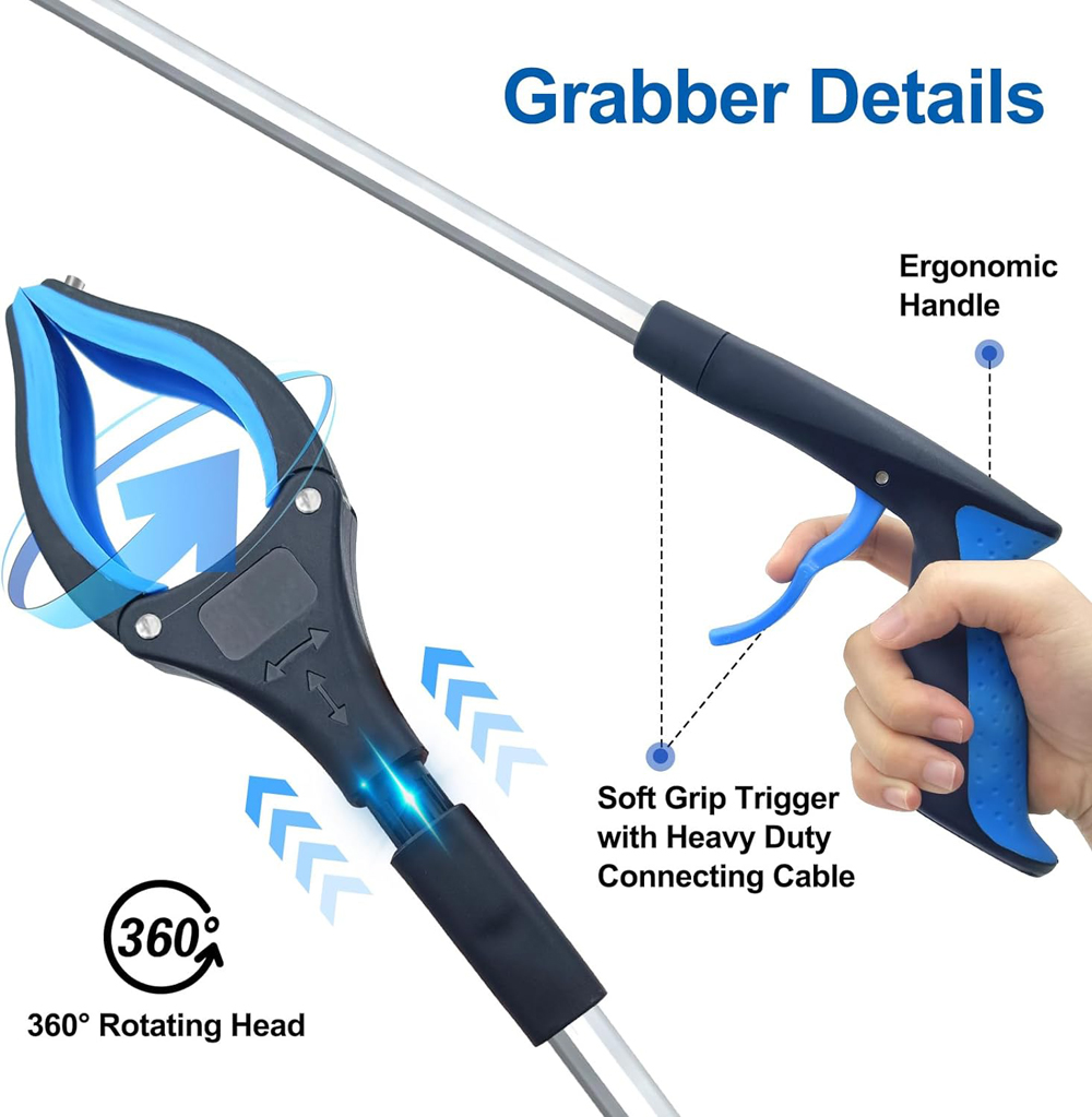 折りたたみ式グリッパーエクステンダー、360度回転式ゴミ拾い - Gardening Tools For Seniors のレビューと価格