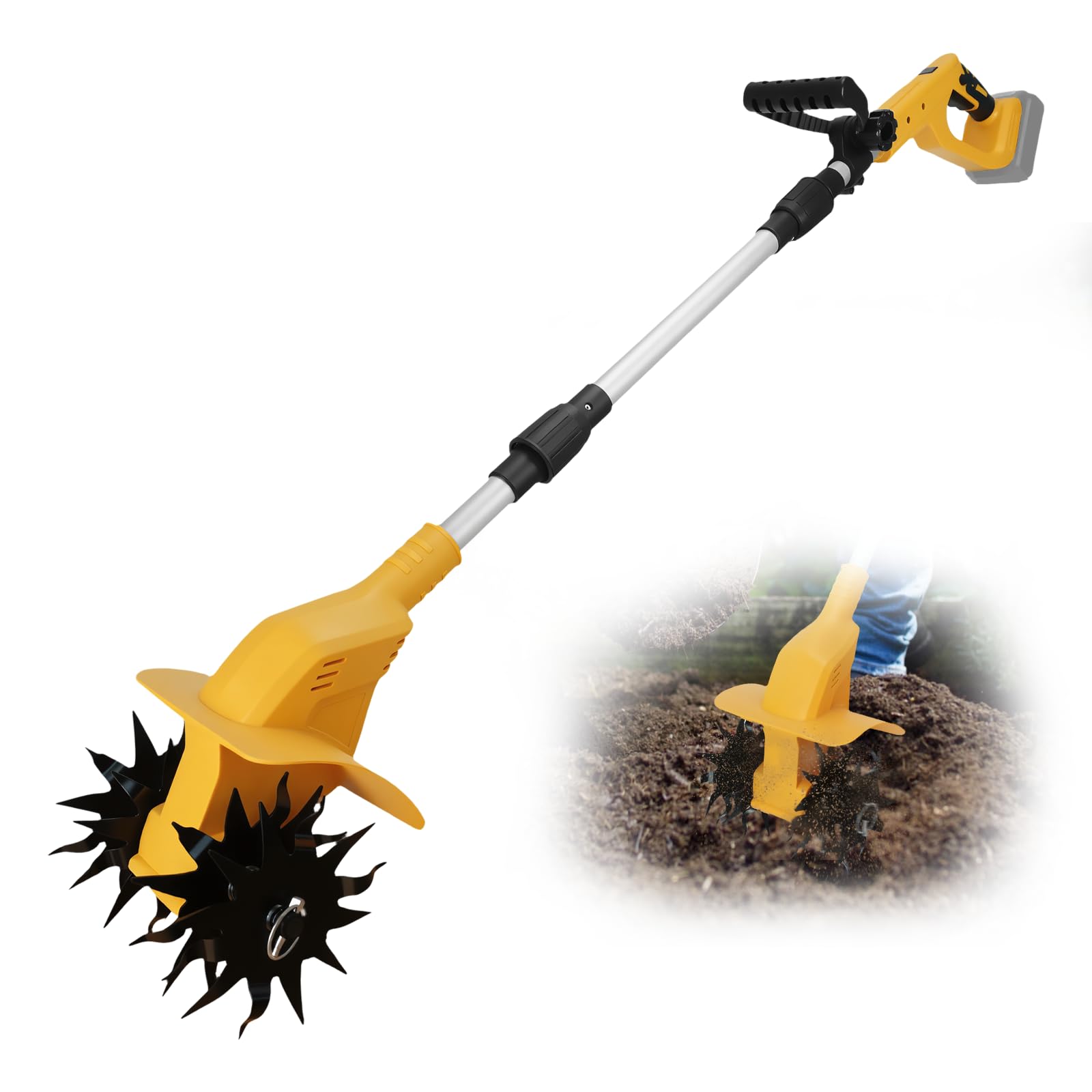 330RPM ブラシレスコードレス耕運機、ガーデン芝生土壌耕 - Gardening Tools Rake のレビューと価格