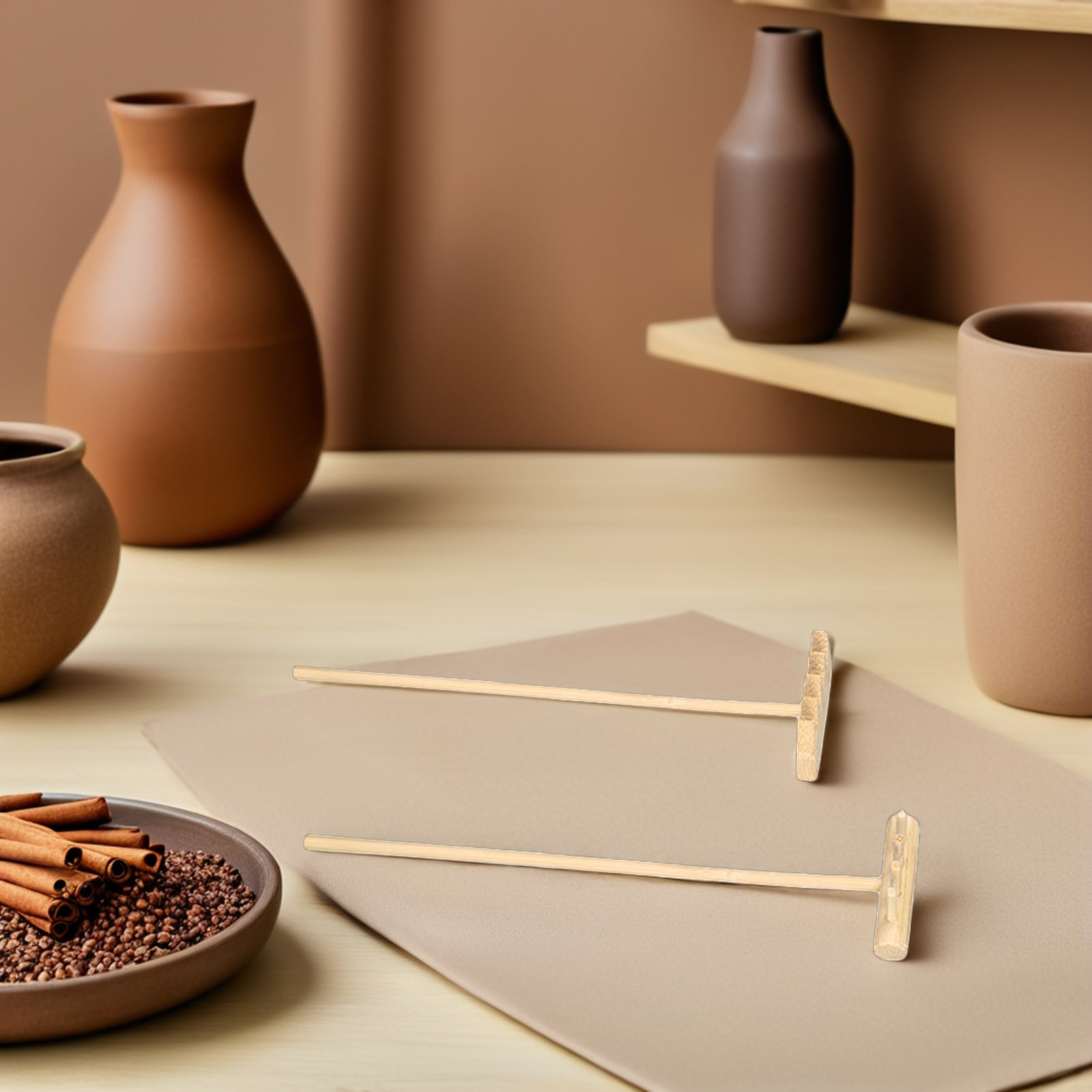 6個入りミニ砂すくいセット 竹製デスクトップ砂場アクセサリー - Gardening Tools Rake のレビューと価格