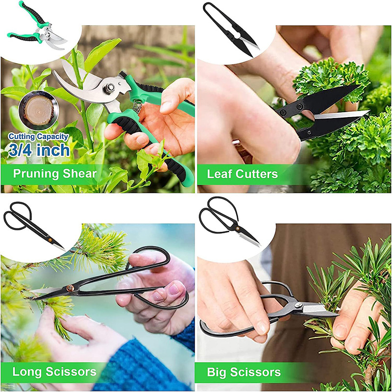 多機能24点セット人間工学に基づいたステンレス製園芸工具セッ - Gardening Tools Scissors のレビューと価格
