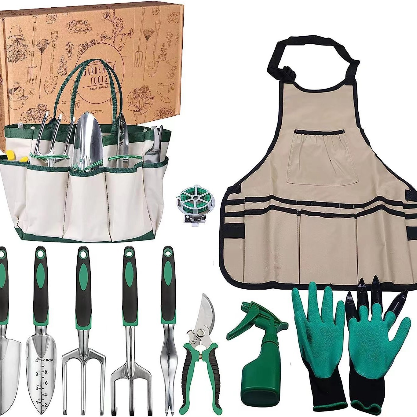 11個入りガーデンツールセット アルミ合金製ステンレス鋼シャ - Gardening Tools Rake のレビューと価格