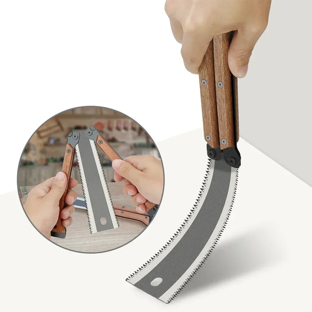 和風両刃折りたたみハンドソー 木製ハンドル付き 木工DIY  - Gardening Hand Tools Japanese のレビューと価格