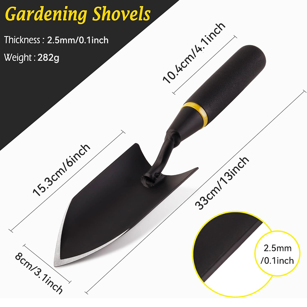 頑丈なマンガン鋼ガーデンシャベル - 人間工学に基づいたゴム - Gardening Tools Trowel のレビューと価格
