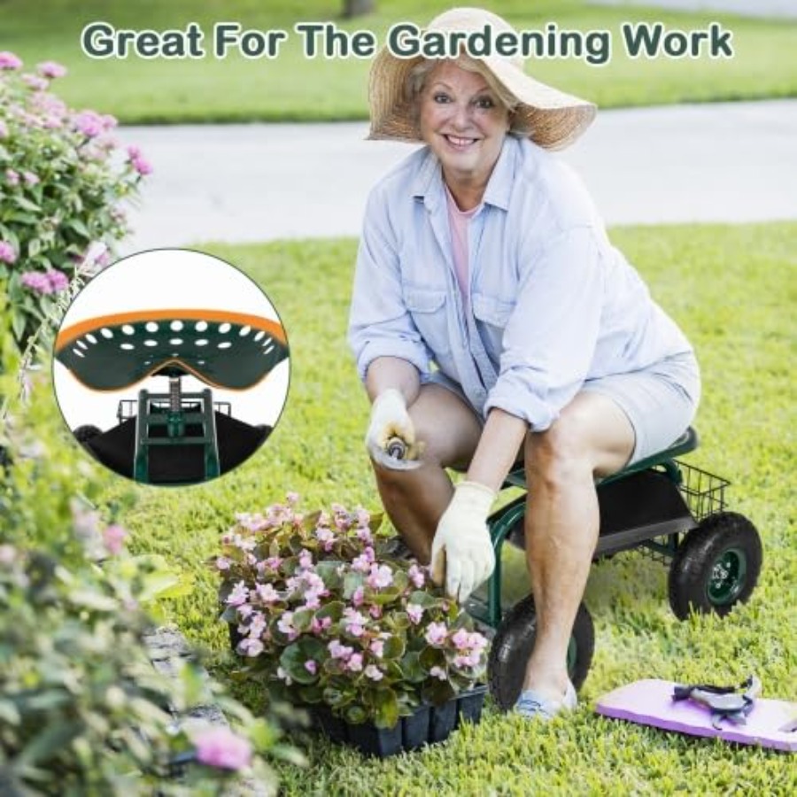 ローリングシート、車輪、ステアリングハンドル、ユーティリティ - Gardening Tools For Seniors のレビューと価格