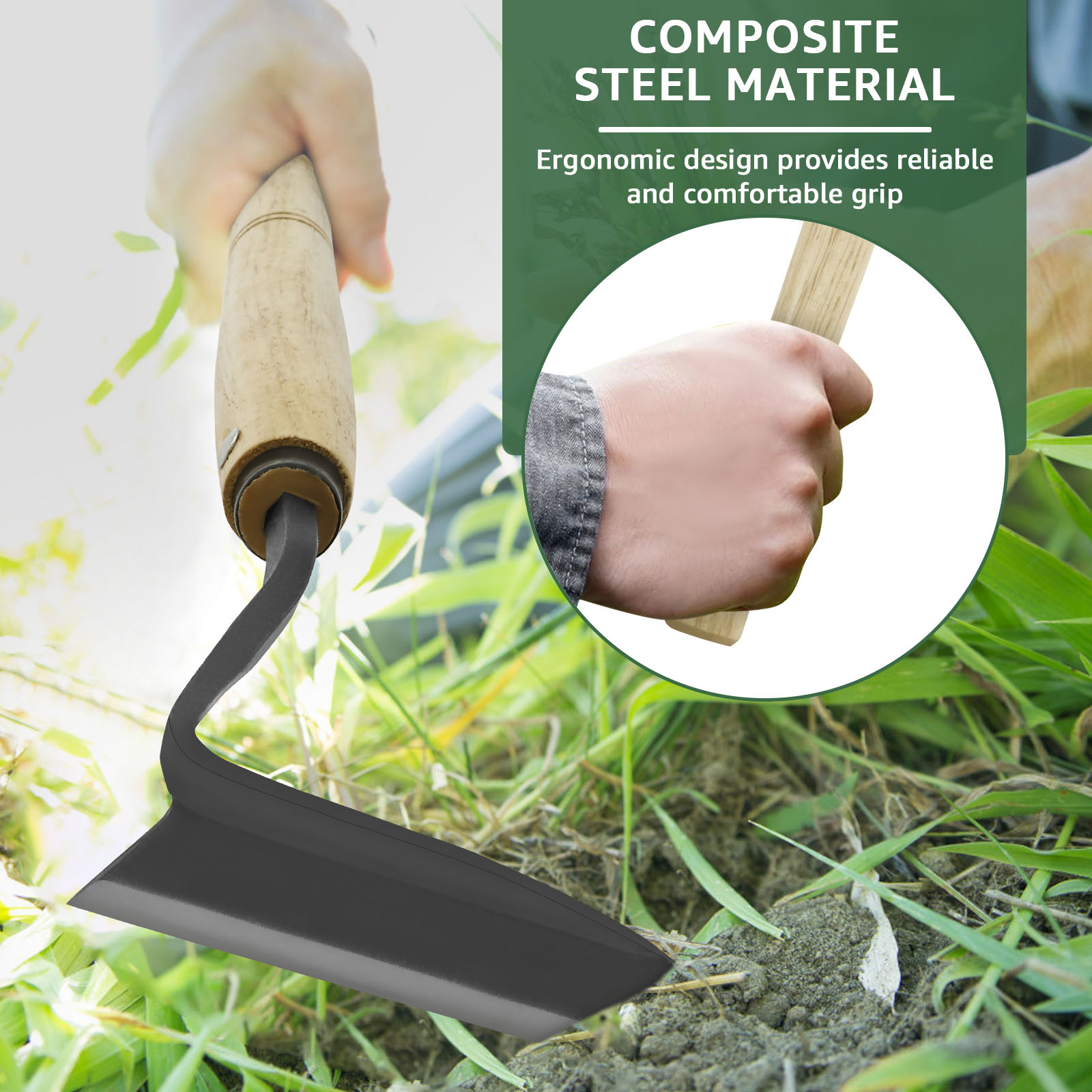 13インチ日本式除草鎌人間工学に基づいた手動除草器炭素鋼鎌鍬 - Gardening Hand Tools Japanese のレビューと価格