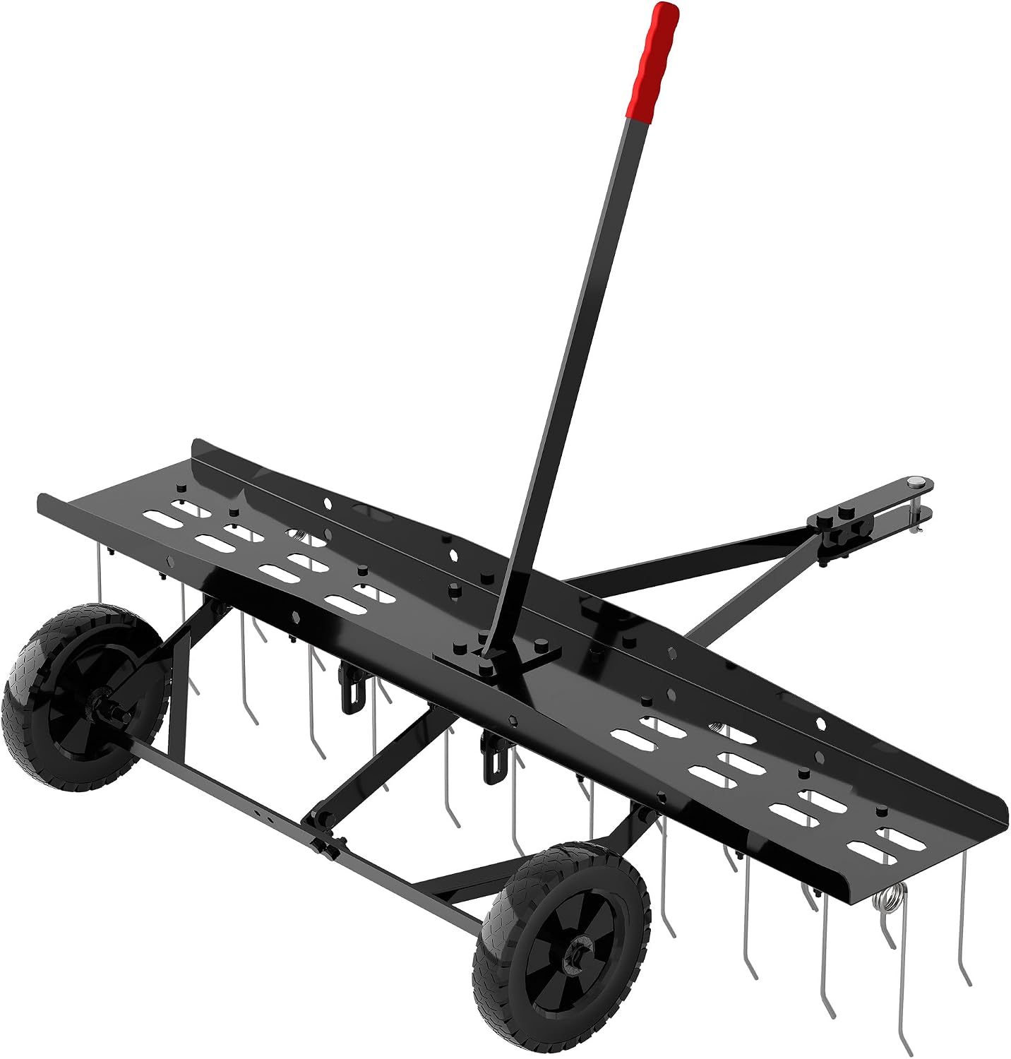 牽引式芝生脱草機レーキアタッチメント、頑丈なスプリングスチー - Gardening Tools Rake のレビューと価格