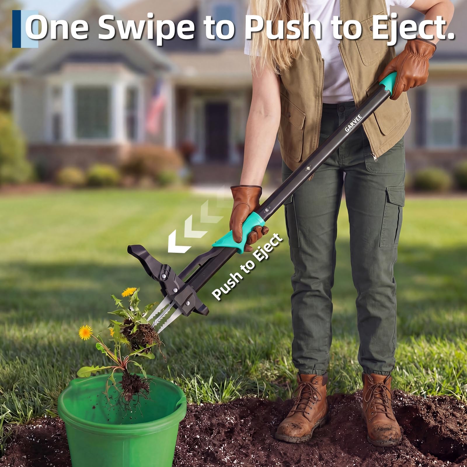 ロングハンドル式自立型雑草抜き、腰をかがめる必要なし、簡単に - Gardening Tools For Seniors のレビューと価格