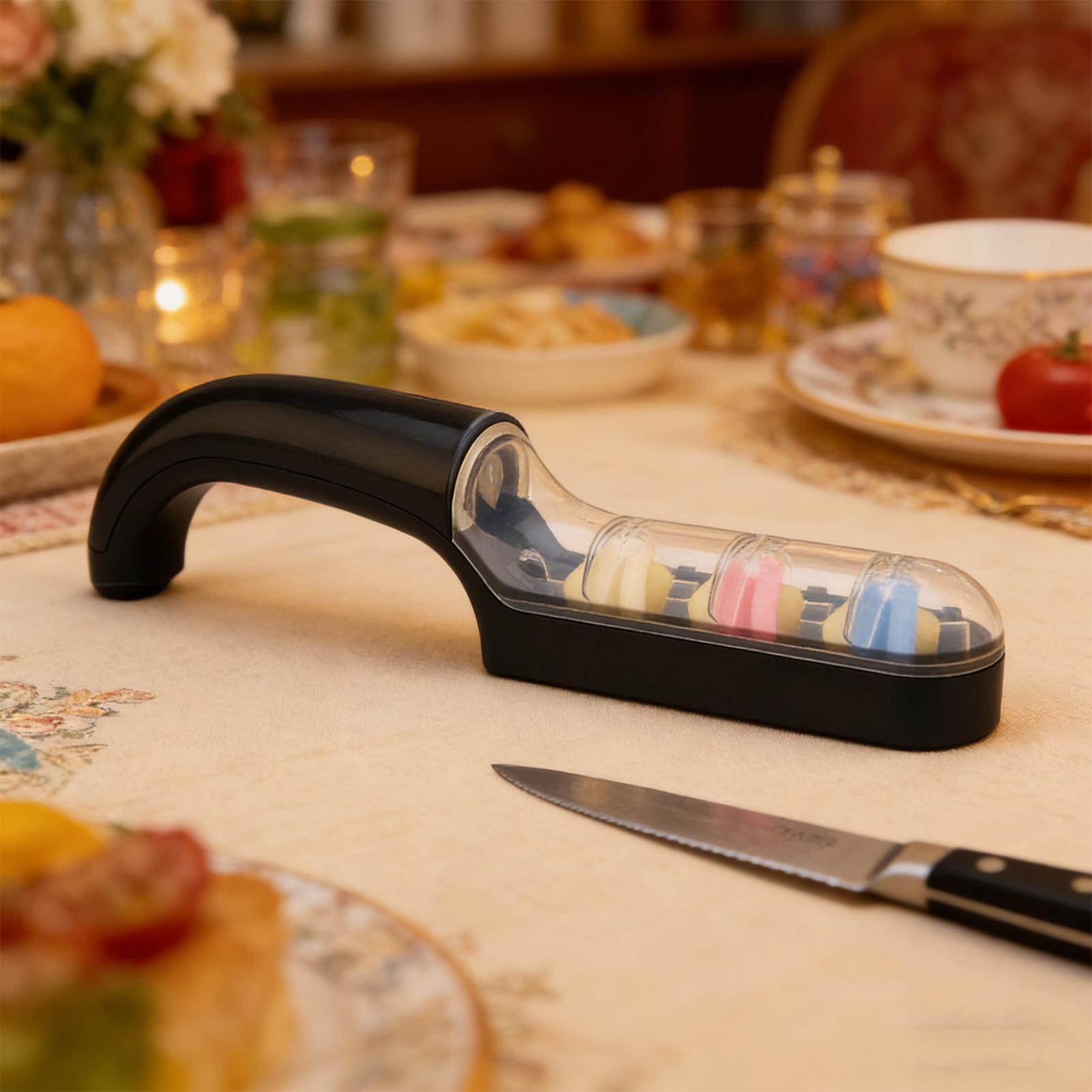 カッターファイルシャープナー 3段階滑り止めハンドル研磨石  - Gardening Tools For Seniors のレビューと価格