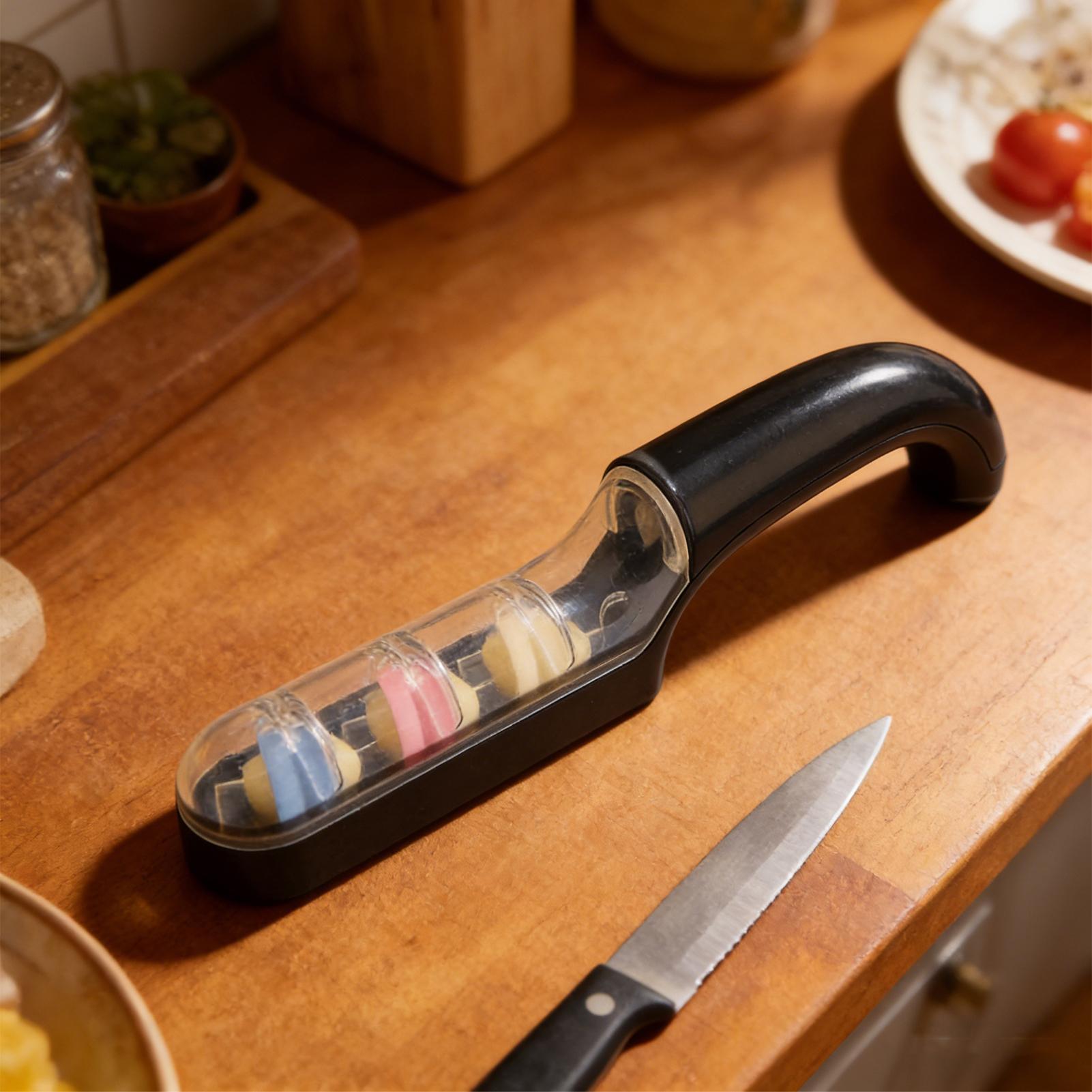 カッターファイルシャープナー 3段階滑り止めハンドル研磨石  - Gardening Tools For Seniors のレビューと価格