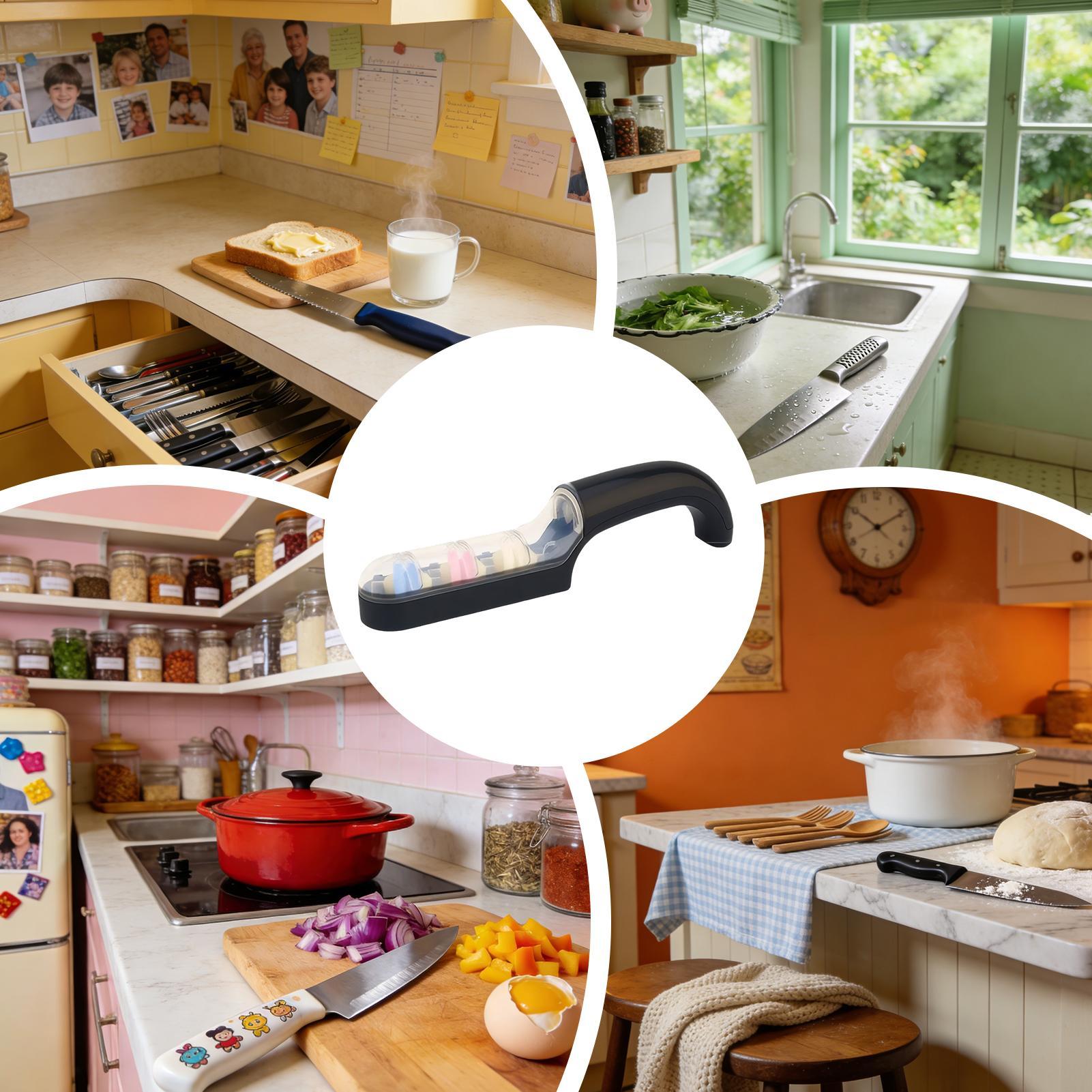 カッターファイルシャープナー 3段階滑り止めハンドル研磨石  - Gardening Tools For Seniors のレビューと価格