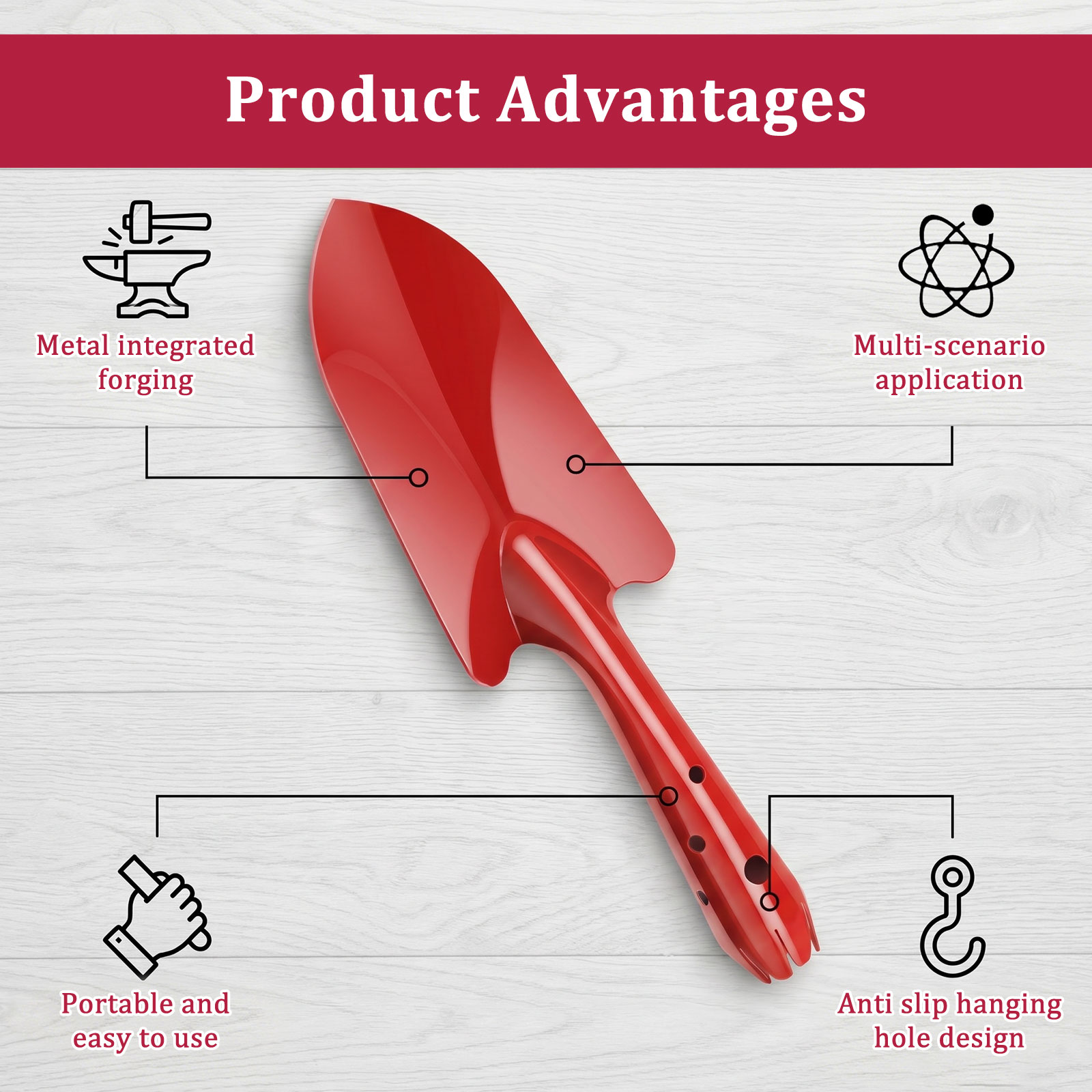 ガーデントロウェル 錆びにくい金属製ガーデンハンドシャベル  - Gardening Tools Trowel のレビューと価格