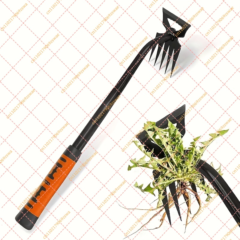 2 in 1 カーボンスチール製ガーデン除草レーキ 手動土壌 - Gardening Tools For Weeds のレビューと価格