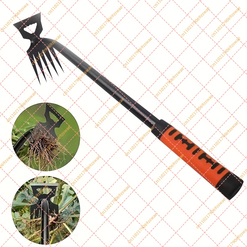 2 in 1 カーボンスチール製ガーデン除草レーキ 手動土壌 - Gardening Tools For Weeds のレビューと価格