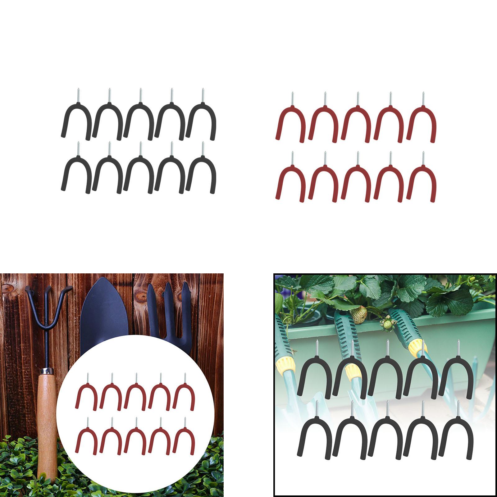 10個入りネジ式U字型フック、壁掛けホルダー、ガーデンツール - Gardening Tools Unique のレビューと価格