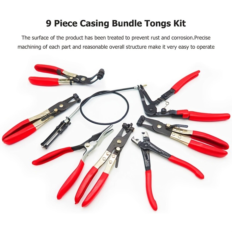 9個入りロングハンドルホースクランププライヤーセット、燃料パ - Gardening Tools Long Handle のレビューと価格