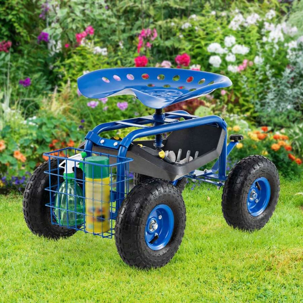 ガーデンカート ローリングワークシート、ツールトレイと収納バ - Gardening Tools For Seniors のレビューと価格