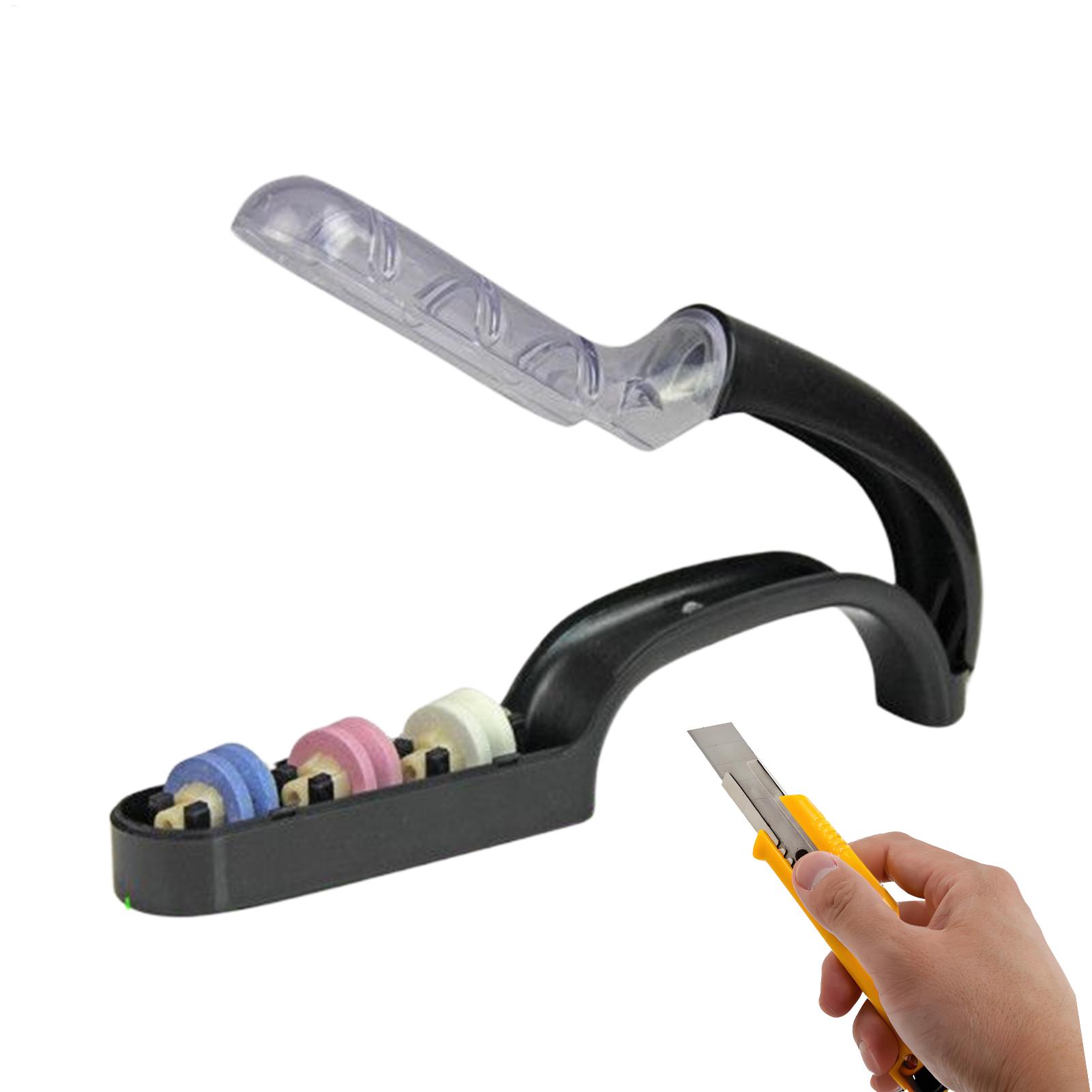 プロ仕様3段階式ツールシャープナー、滑り止めハンドル付き、キ - Gardening Tools For Seniors のレビューと価格